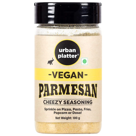 Urban Platter Parmesan Cheese Shaker Jar, 100g [Plant-Based, Cheesy Seasoning, Dairy-Free, Not Milk Cheese]
