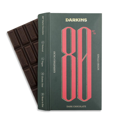 Darkins Dark Chocolate | 80% Dark Chocolate Single Origin | 65 Gm Each Pack of 2