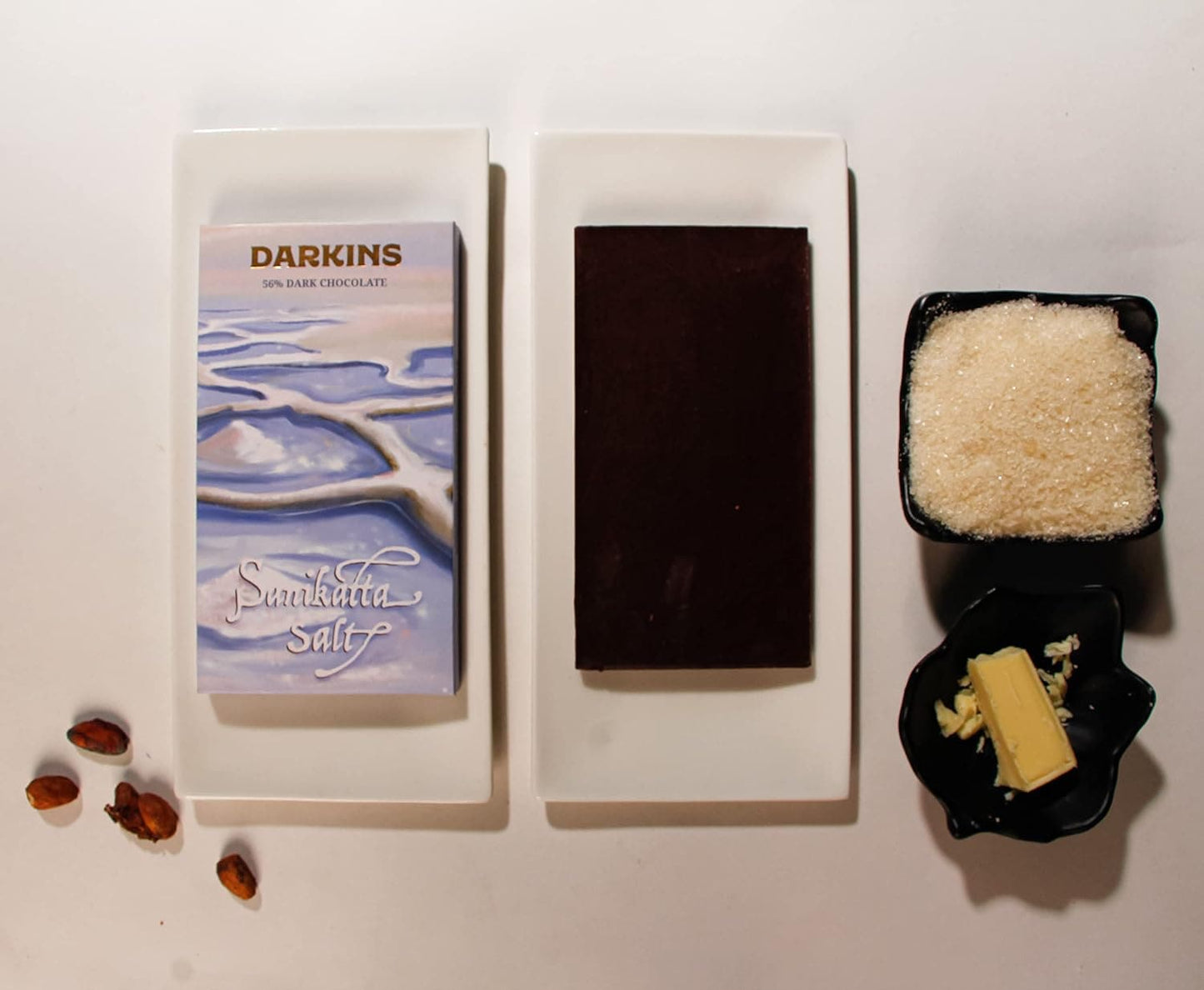 Darkins Dark Chocolate | 56% Artisanal Dark Chocolate With Sanikatta Salt| 65gm Each Pack of 2