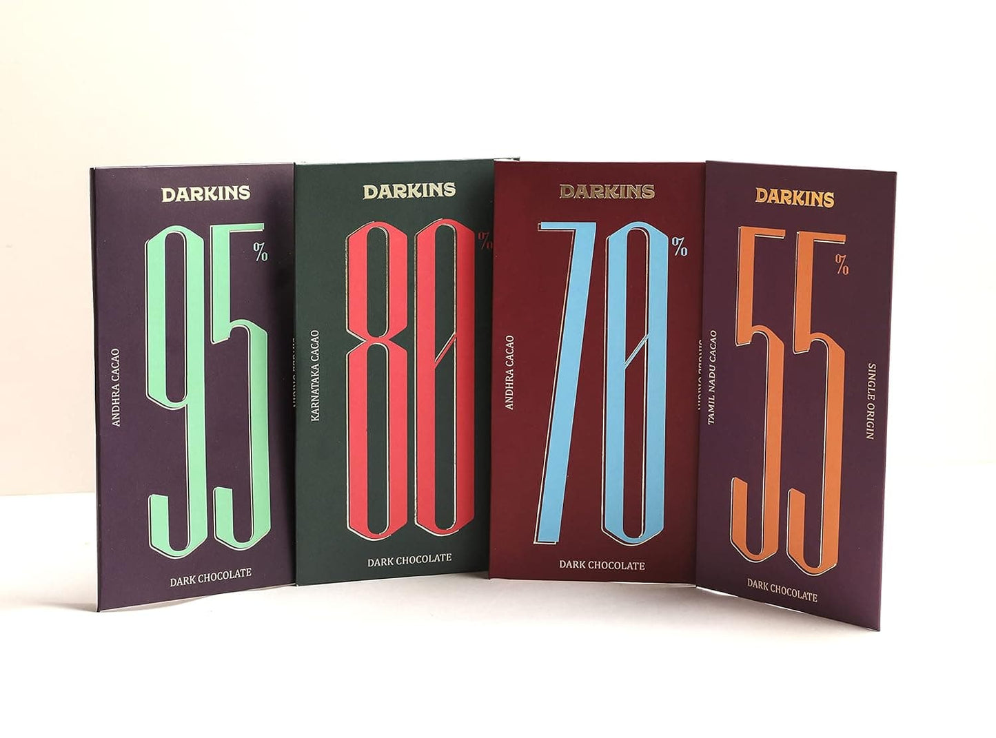 DARKINS Dark Chocolates | 70% Dark Chocolate With Blueberries | 80% Dark Chocolate Single Origin | Pack Of 2