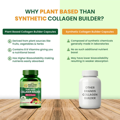 Vlado's Himalayan Organics Collagen Builder for Hair and Skin with Biotin and Vitamin C - 90 Veg Capsules