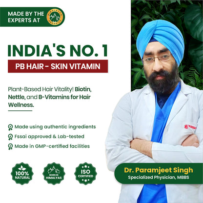 Vlado's Himalayan Organics Plant-Based Hair Vitamin with Biotin & DHT Blocker – 60 Veg Capsules