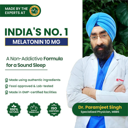 Vlado's Himalayan Organics Melatonin 10mg | Non-Habit Forming Supplement | 120 Veg Tablets