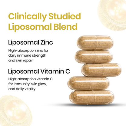 Vlado’s Himalayan Organics Liposomal Zinc with Vitamin C for Daily Nutrition – 120 Veg Capsules