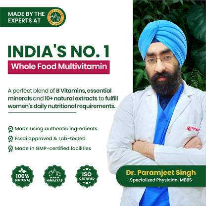 Vlado's Himalayan Organics Whole Food Multivitamin for Women || 60 Veg Capsules