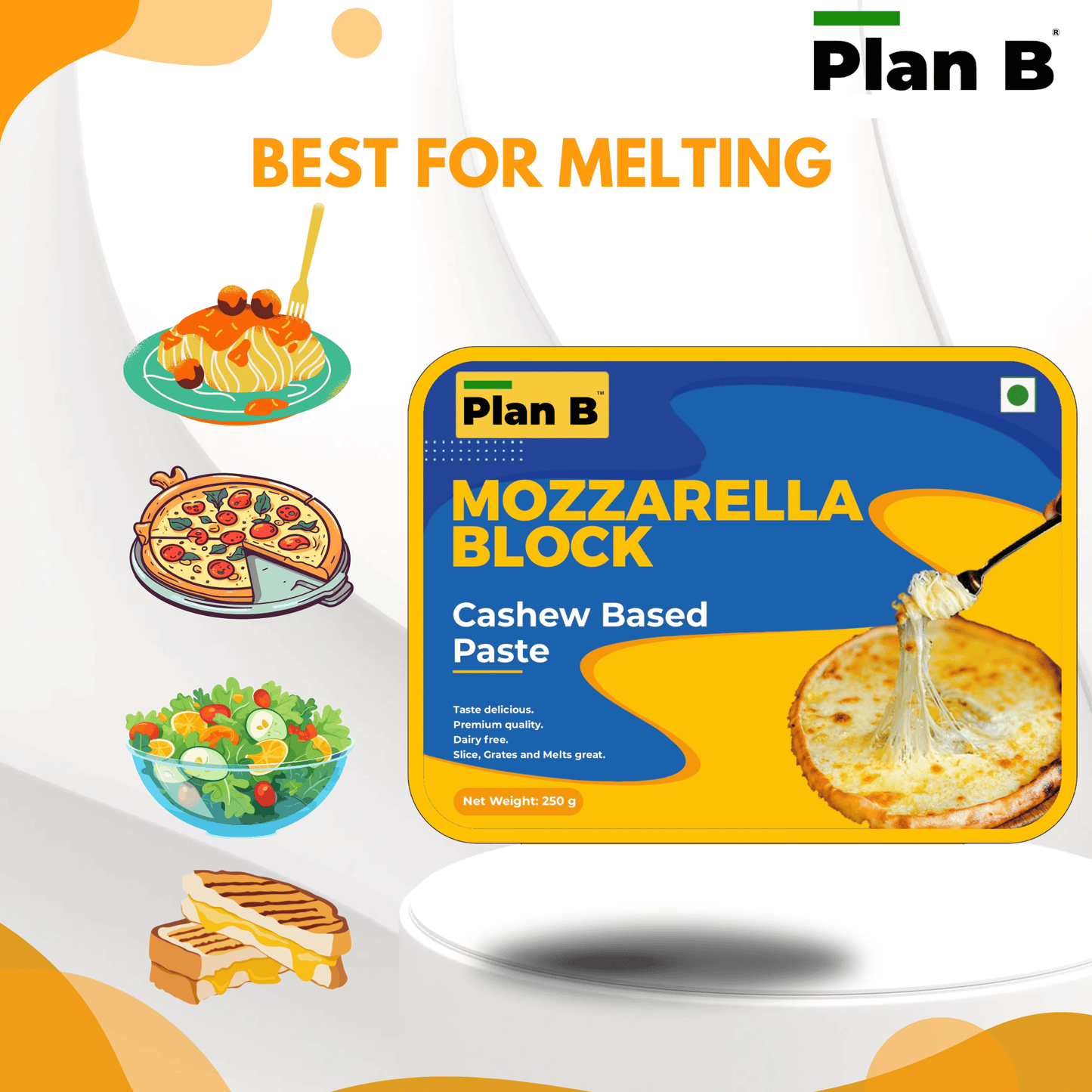 Plan B Mozzarella Block 250 g