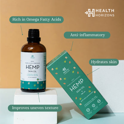 Health Horizons Cold Pressed Hemp Oil for Massage (100 ml)