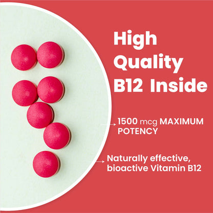 Vlado's Himalayan Organics Methylcobalamin Vitamin B12 1500mcg - 90 Veg Tablets