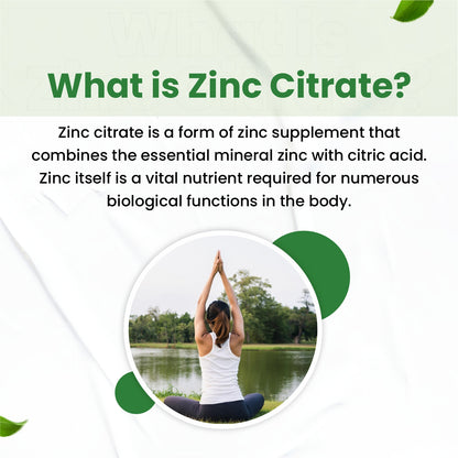 Vlado's Himalayan Organics Zinc Citrate | Support Healthy Immune Function | Improve Iron Absorption | Antioxidant Support - 120 Veg Capsules