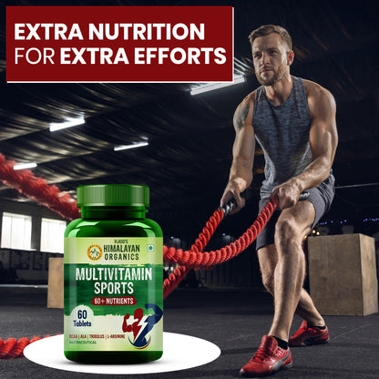 Vlado's Himalayan Organics Multivitamin Sports with 60+ Nutrients & 13 Blends | With Probiotics, Vitamins & Minerals | 60 Veg Tablets