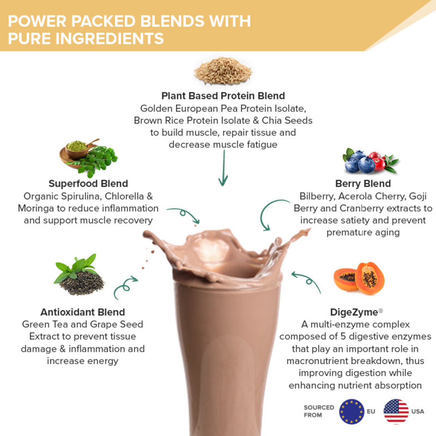 Wellbeing Nutrition Plant Protein Superfood -Italian Cafe Mocha 32gm