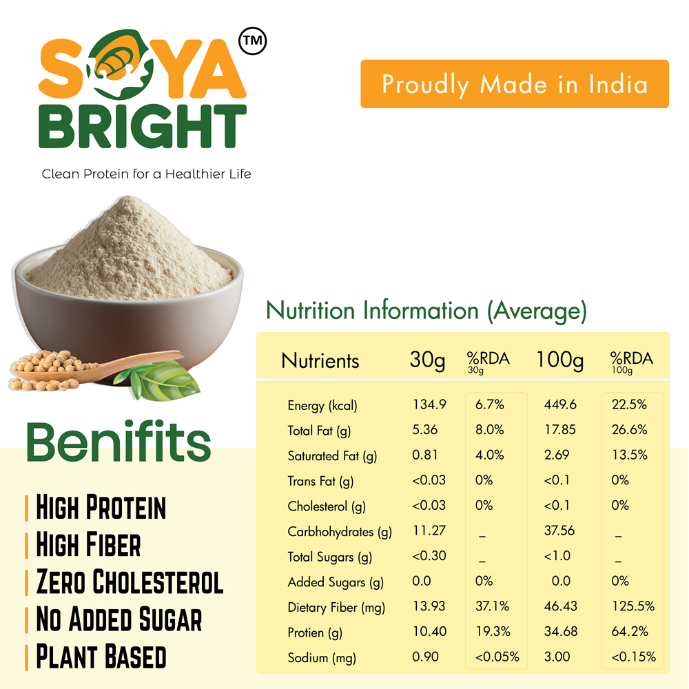 Soya Bright Okara Powder 195g | Soybean Pulp Powder | Gluten Free