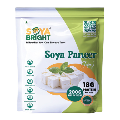 Soya Bright Soya Paneer (Tofu) 200g (Pack of 2) | Dairy Free | Lactose Free