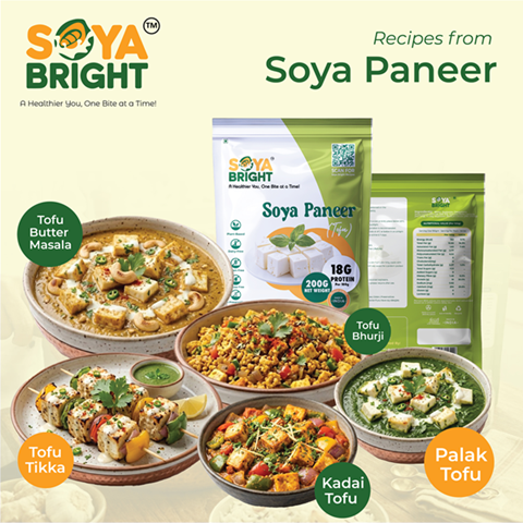 Soya Bright Soya Paneer (Tofu) 200g (Pack of 2) | Dairy Free | Lactose Free
