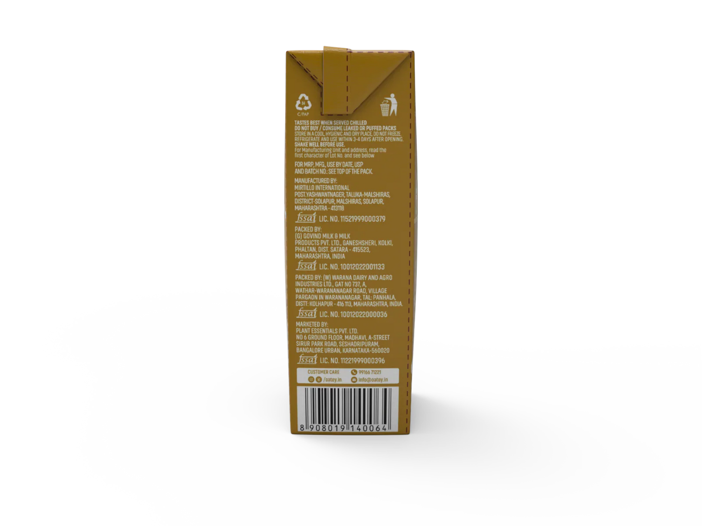 OATEY Premium Barista Oat Milk  Plant-Based Vegan Milk 200ml