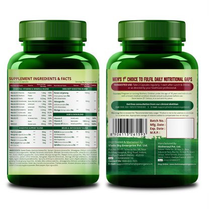 Vlado's Himalayan Organics Whole Food Multivitamin for Men | 60 Veg Capsules