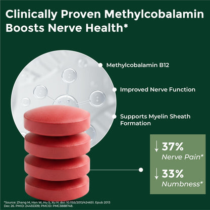 Vlado's Himalayan Organics Methylcobalamin Vitamin B12 Tablets 1500 mcg | 120 Vegetarian Tablets | 4 Months Supply