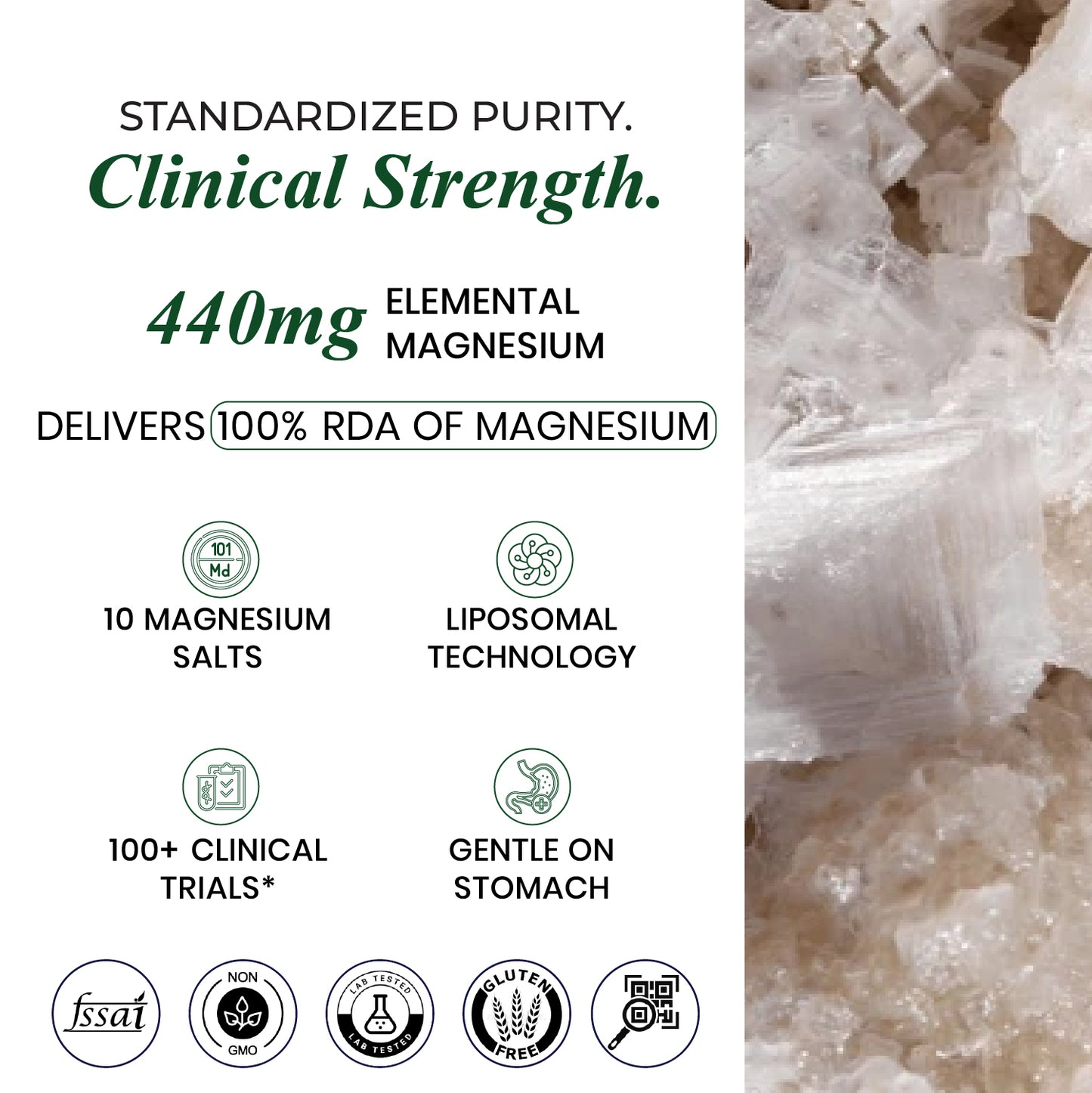Vlado's Himalayan Organics Liposomal Magnesium Supplement 28000mg | 10 Magnesium Complex with Magnesium Citrate, Glycinate, Threonate, Oxide & More | With Vitamin D3 & B12 | High Bioavailability Formula | 60 Veg Tablets