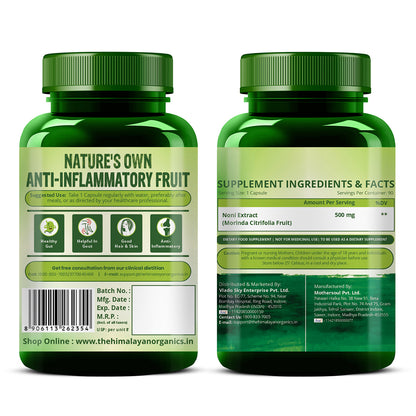 Vlado's Himalayan Organics Noni Gold Extract Body Detoxifier Supplement - 90 Veg Capsules