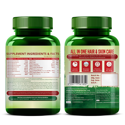Vlado's Himalayan Organics Plant-Based Hair Vitamin with Biotin & DHT Blocker – 60 Veg Capsules