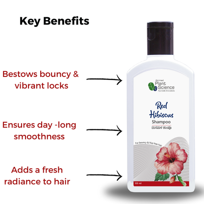 Atrimed Plant Science Red Hibiscus Shampoo | For Bouncy & Frizz Free Hair 100ml (Pack of 2)