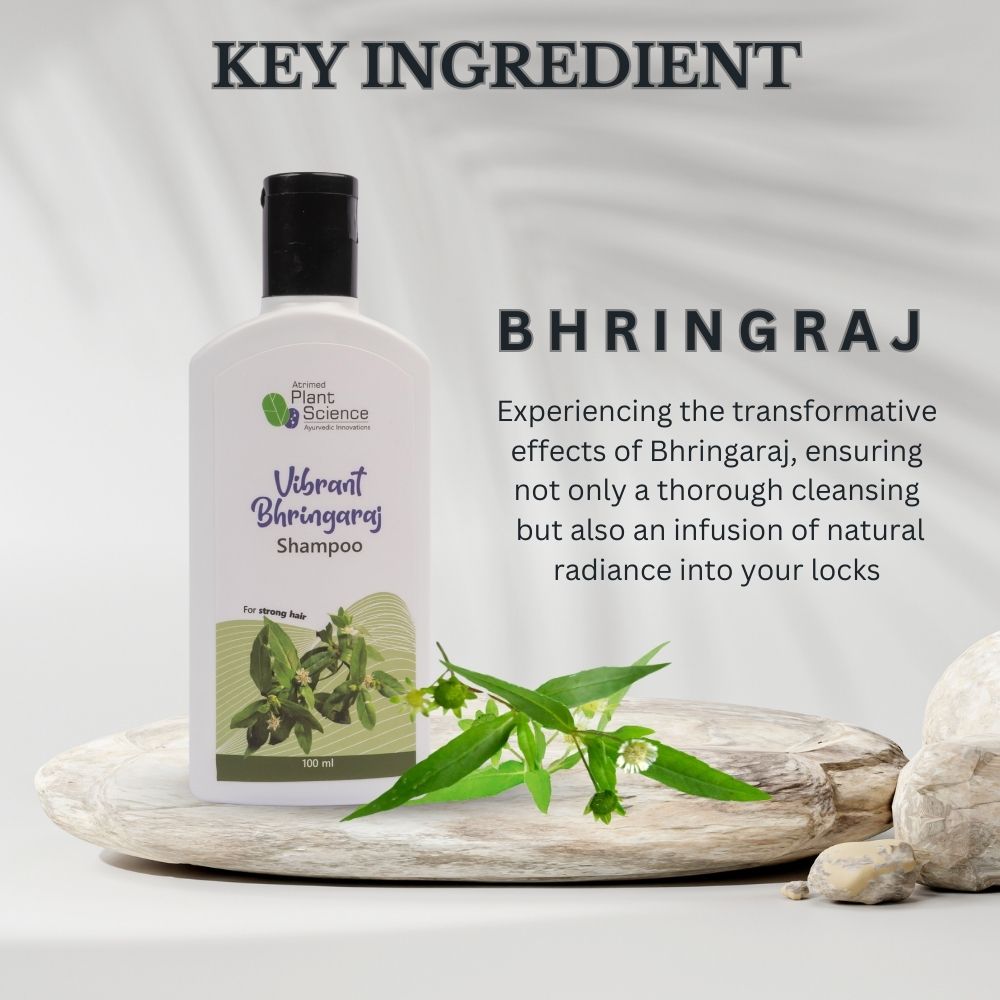 Atrimed Plant Science Vibrant Bhringaraj Shampoo | For Strong Hair | 100ml | Pack of 1