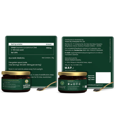 Vlado’s Himalayan Organics Pure Shilajit Resin | 75% Fulvic Acid | 25g