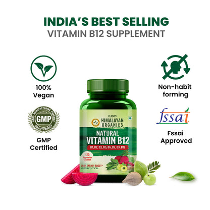 Vlado's Himalayan Organics Natural Vitamin B12 - 120 Veg Capsules
