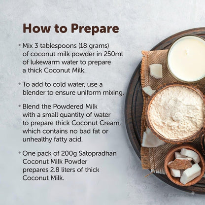 Coconut Mylk Powder 200g - Plant-Based & Pure | No Added Sugar or Flavour | Maltodextrin-Free