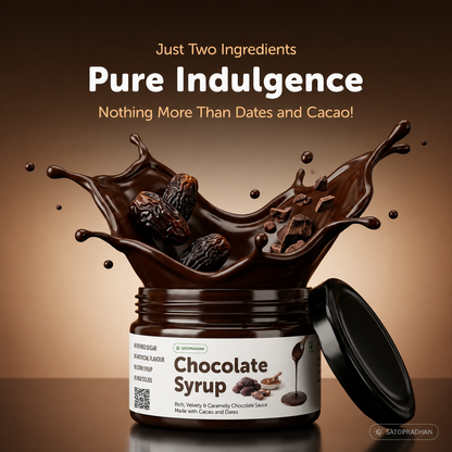 Chocolate Syrup 200g | Date-Sweetened Chocolate Sauce with Real Cacao | No Refined Sugar, No Artificial Flavours