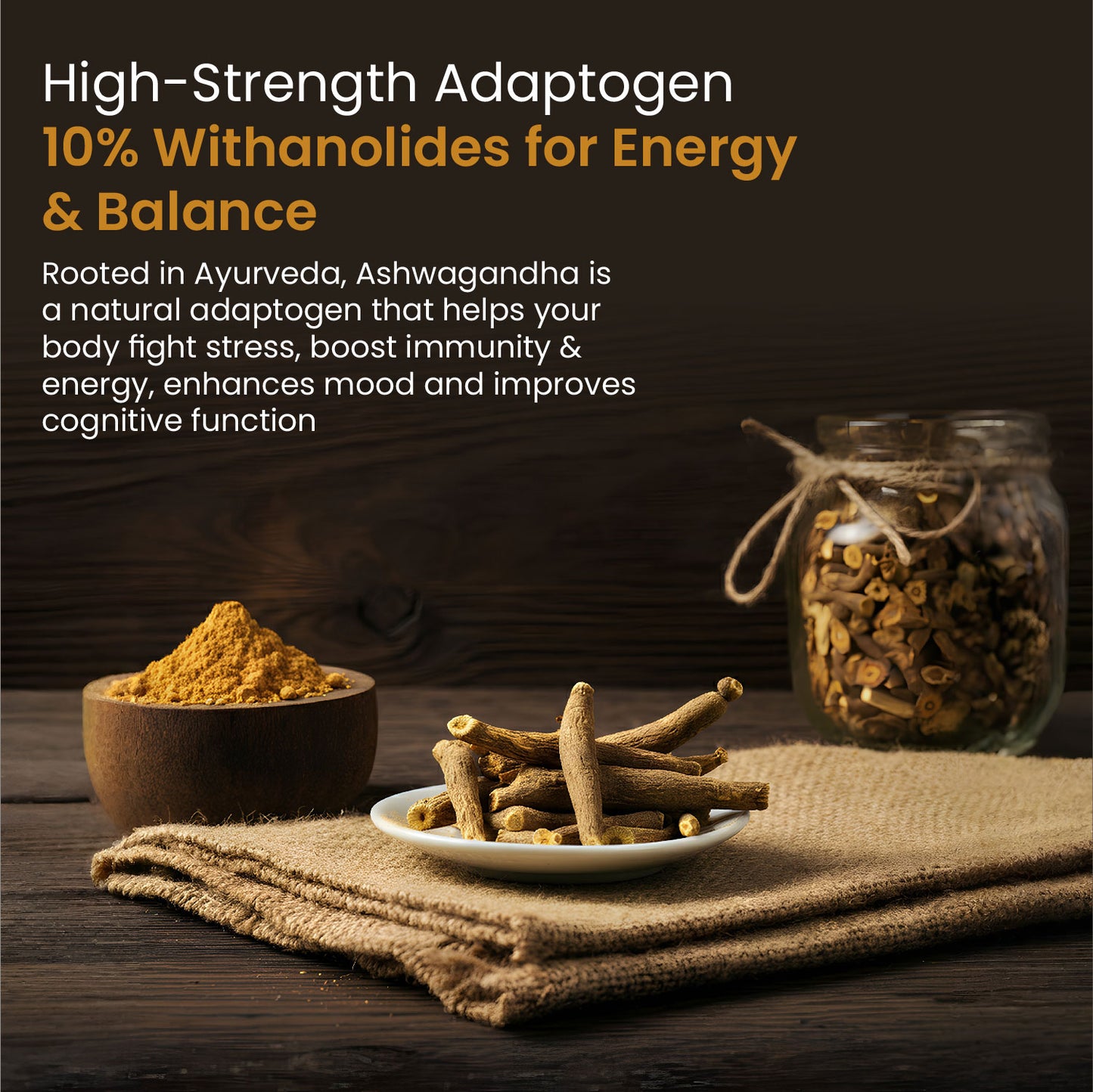 Vlado's Himalayan Organics Pure Ashwagandha Capsules | 10% Withanolides | 600 mg Ultra High Potency | Root-Only Extract | 30 Veg Capsules