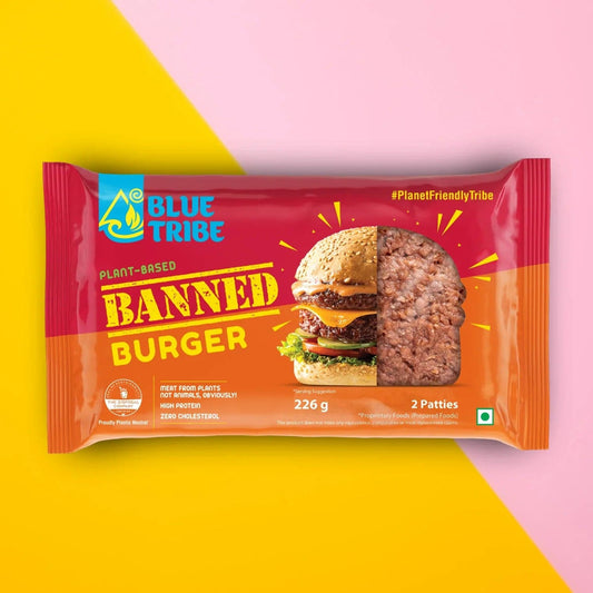 Blue tribe Plant-Based Banned Burger - 2 Patties (226g)