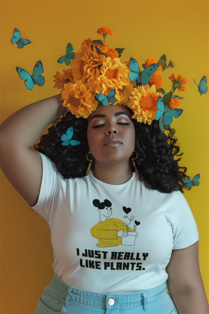 I Just Like Plants (women-vd-t-shirt)