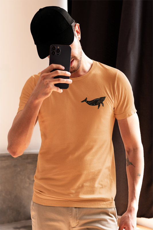 Humanity is cool but animal rights is dope (whale) (male/unisex-vd-t-shirt)
