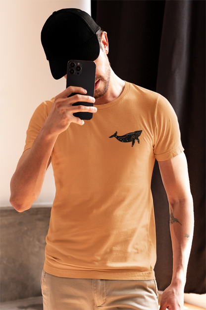 Humanity is cool but animal rights is dope (whale) (male/unisex-vd-t-shirt)