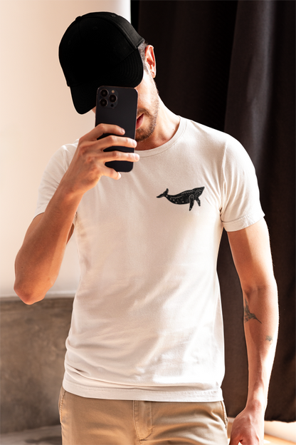 Humanity is cool but animal rights is dope (whale) (male/unisex-vd-t-shirt)