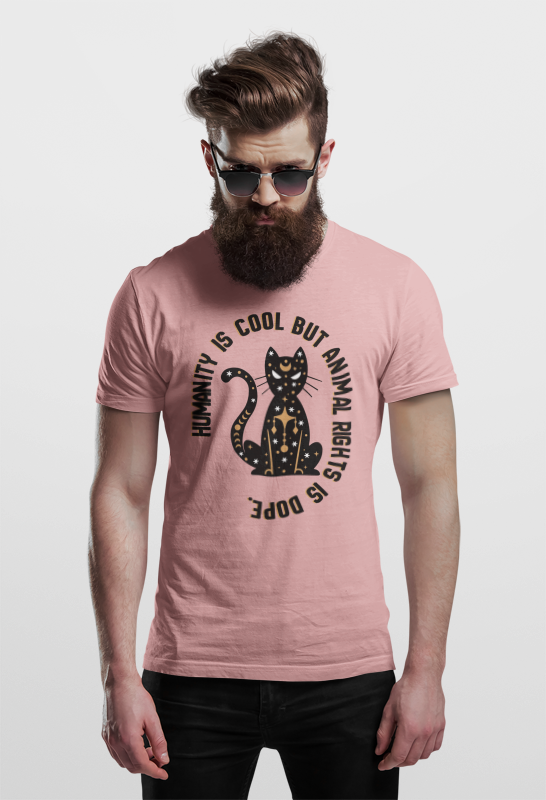 Humanity is cool but animal rights is dope (cat)
