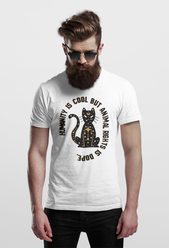 Humanity is cool but animal rights is dope (cat)