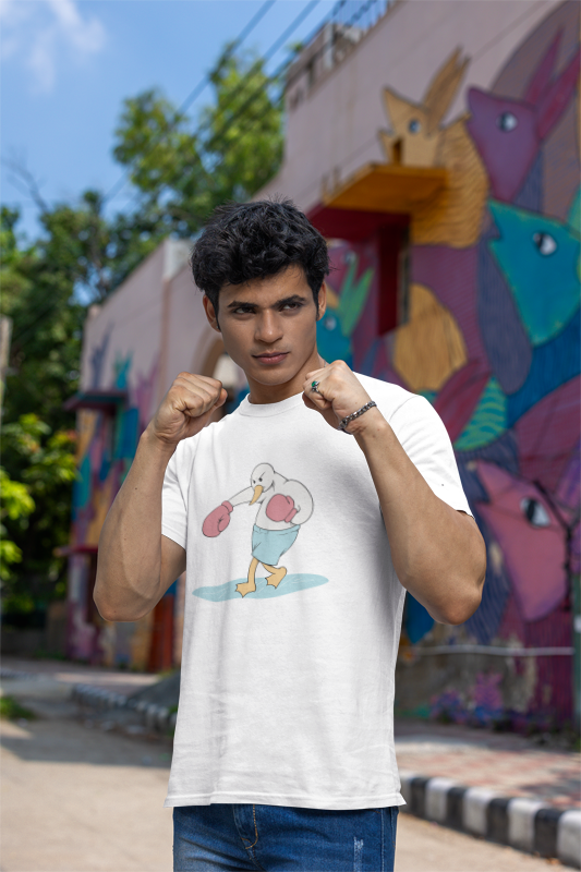 Humanity is cool but animal rights is dope (duck) (male/unisex-vd-t-shirt)