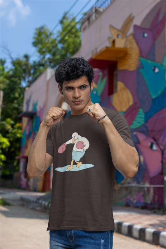 Humanity is cool but animal rights is dope (duck) (male/unisex-vd-t-shirt)
