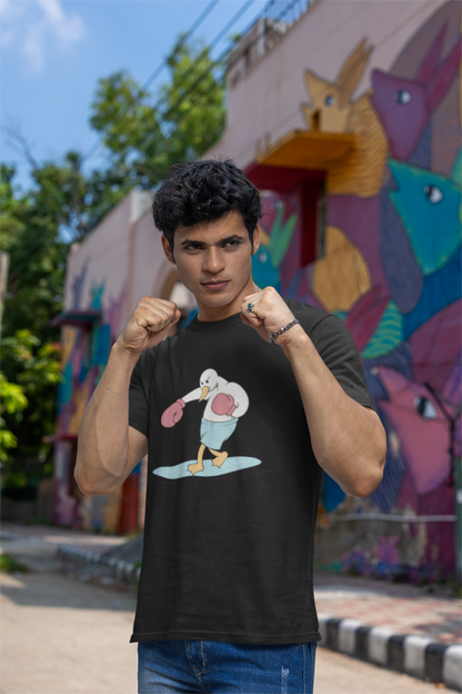 Humanity is cool but animal rights is dope (duck) (male/unisex-vd-t-shirt)