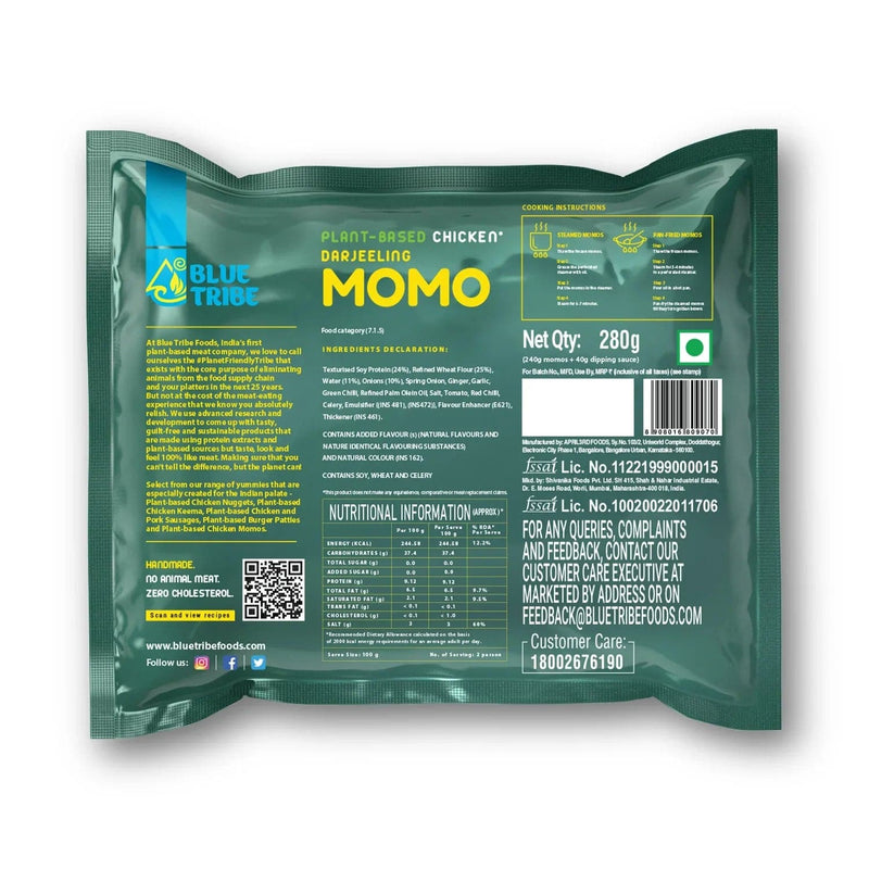 Blue tribe Plant-Based Chicken Darjeeling Momo (280g)