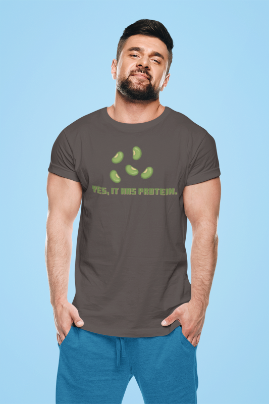 It has protein (mung) (male/unisex-vd-t-shirt)