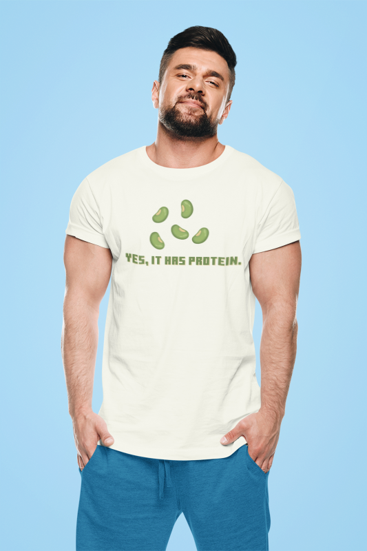It has protein (mung) (male/unisex-vd-t-shirt)