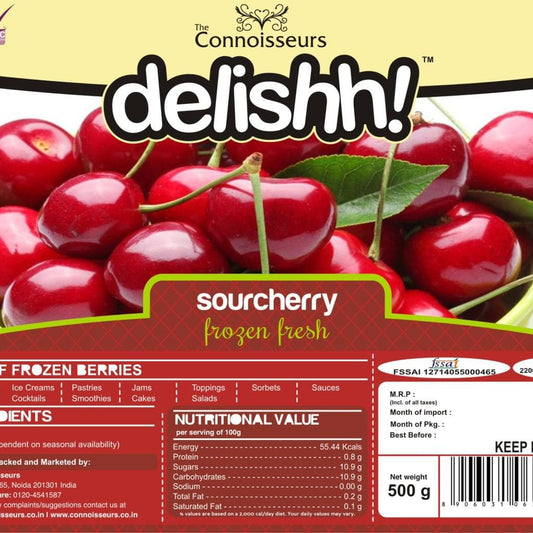 Delishh Frozen Sour Cherry, 500gm