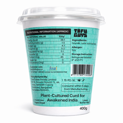 Tofu Guys_SoCurd, 400gm (pack of 2/4) (Bangalore only)