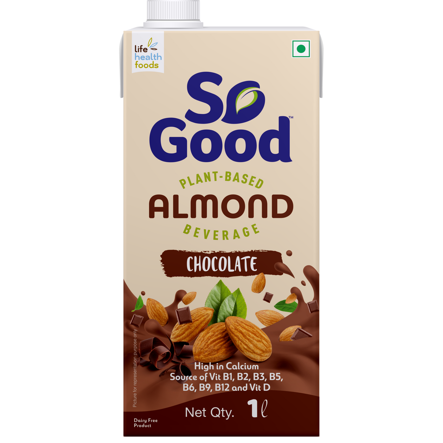 So Good Almond Fresh, Chocolate Beverage, 1 Lit