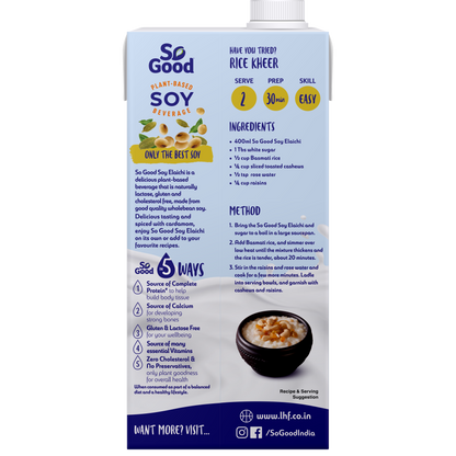 So Good Soy Natural Unsweetened Beverage, 1lit