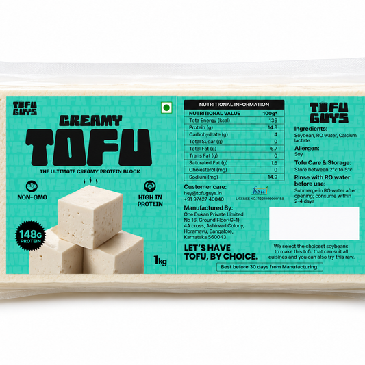 Tofu Guys Creamy Tofu 1kg- Bangalore Only