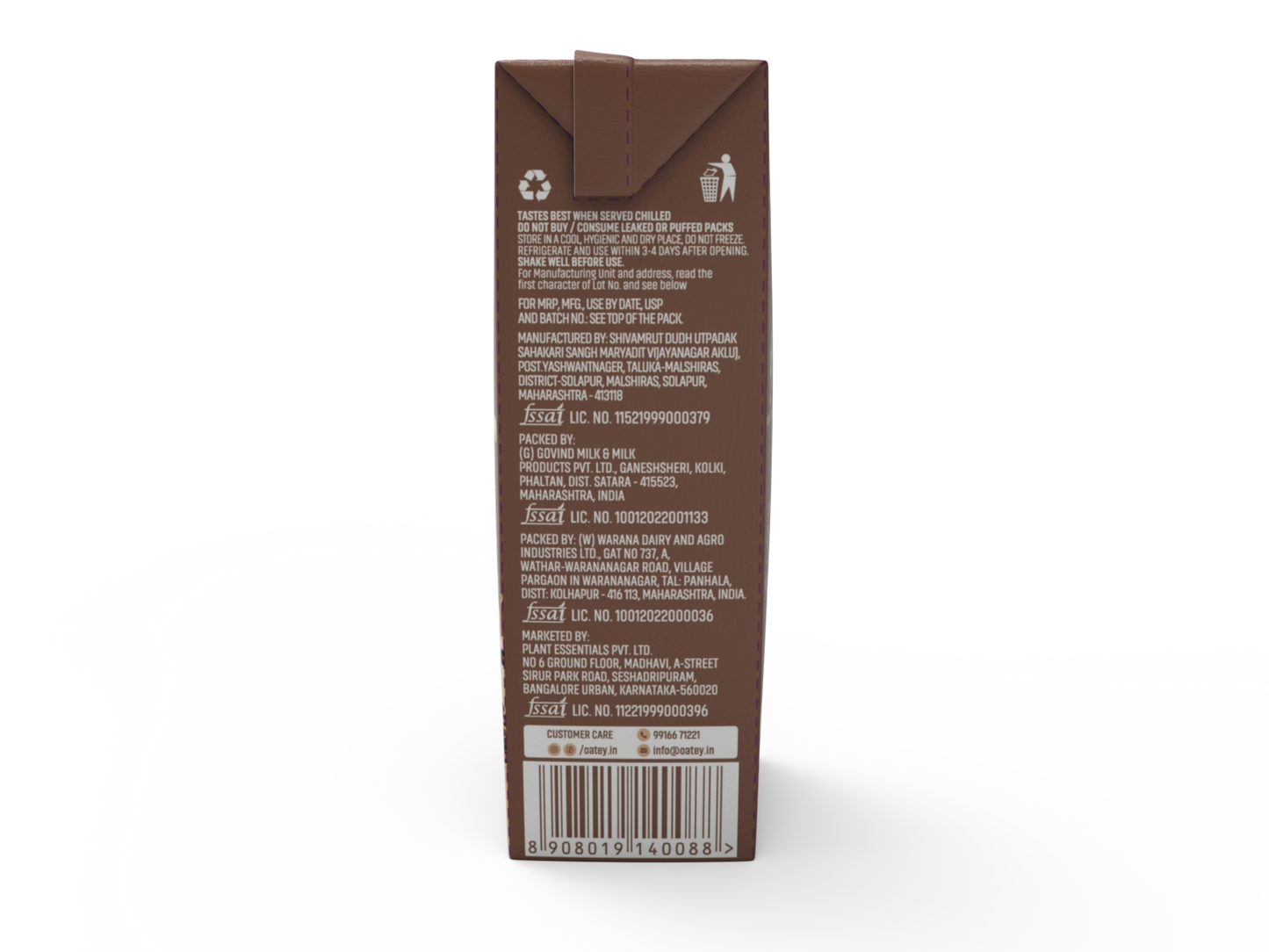 OATEY Premium Caramel Coffee Oat Milk Plant-Based 200ml